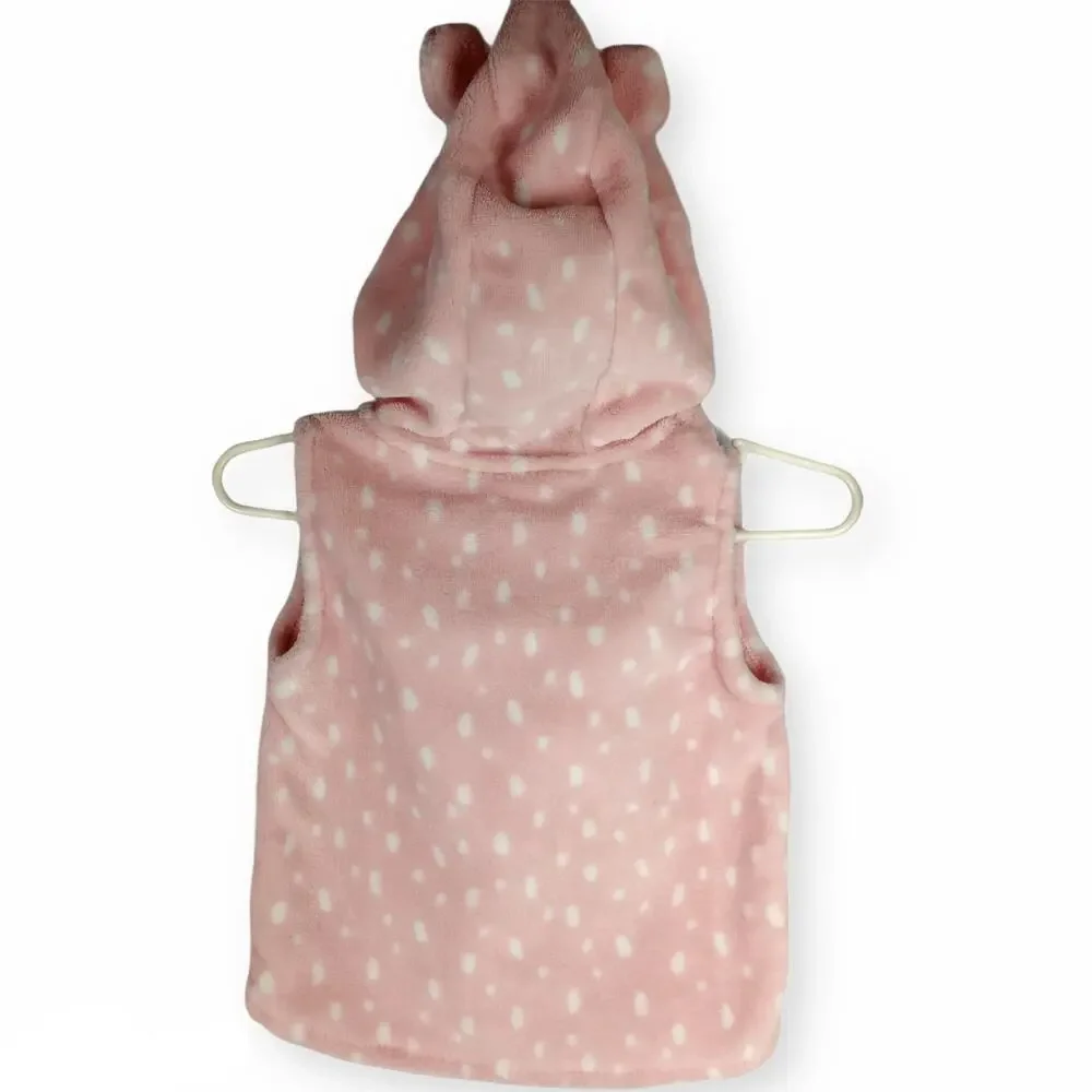 Carter's Hooded Polka Dot Fleece Vest w/ Ears!